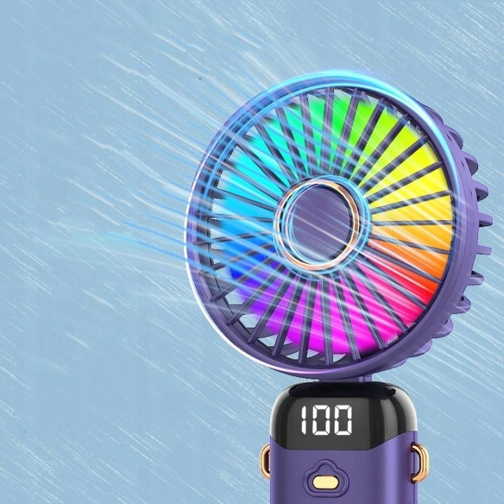 FAN MINI WINDMILL PORTABLE MOBILE HANDHELD FOLDING Brand Alogy