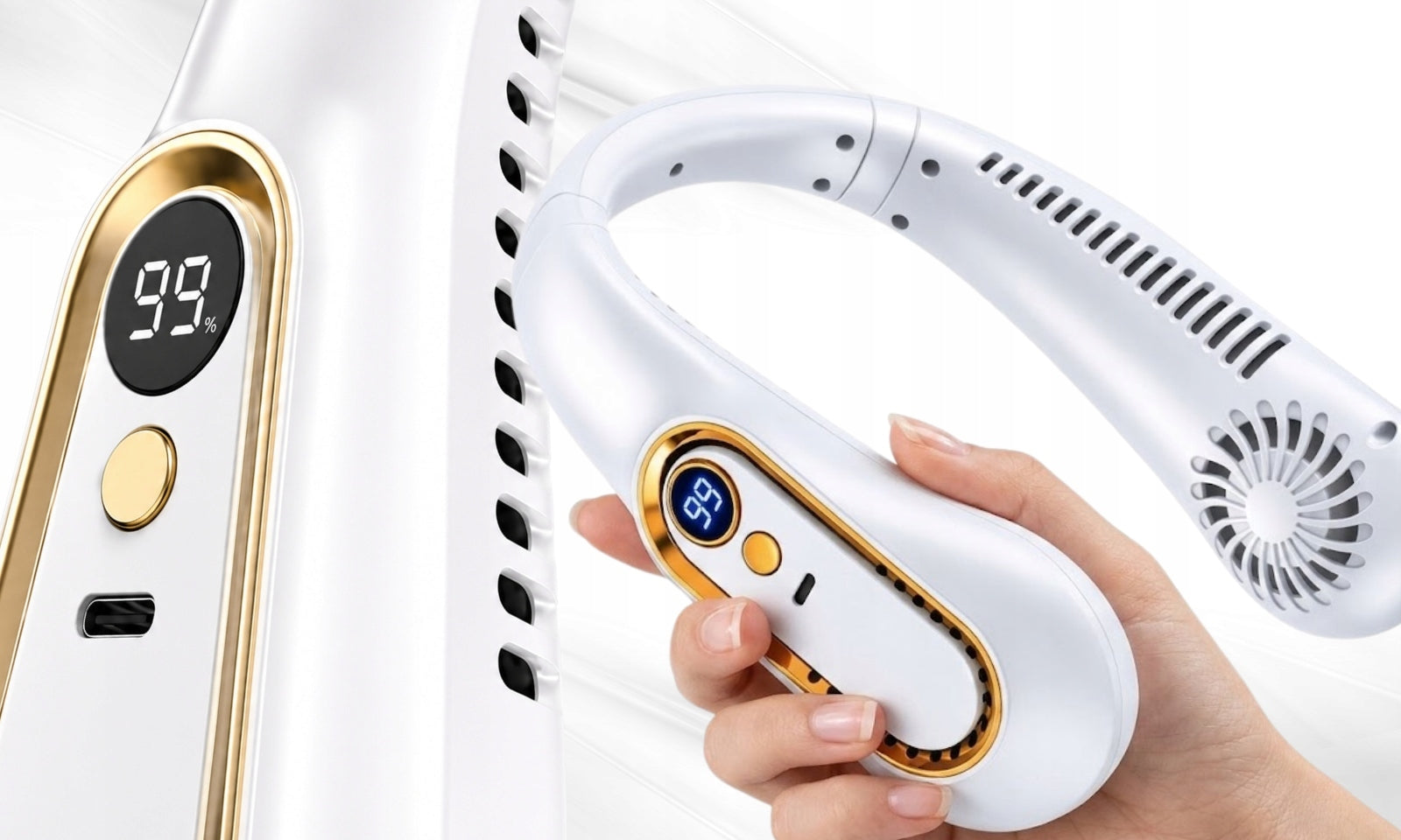 FAN NECK QUIET PORTABLE COOLING USB-C 5 MODES Packaging status original