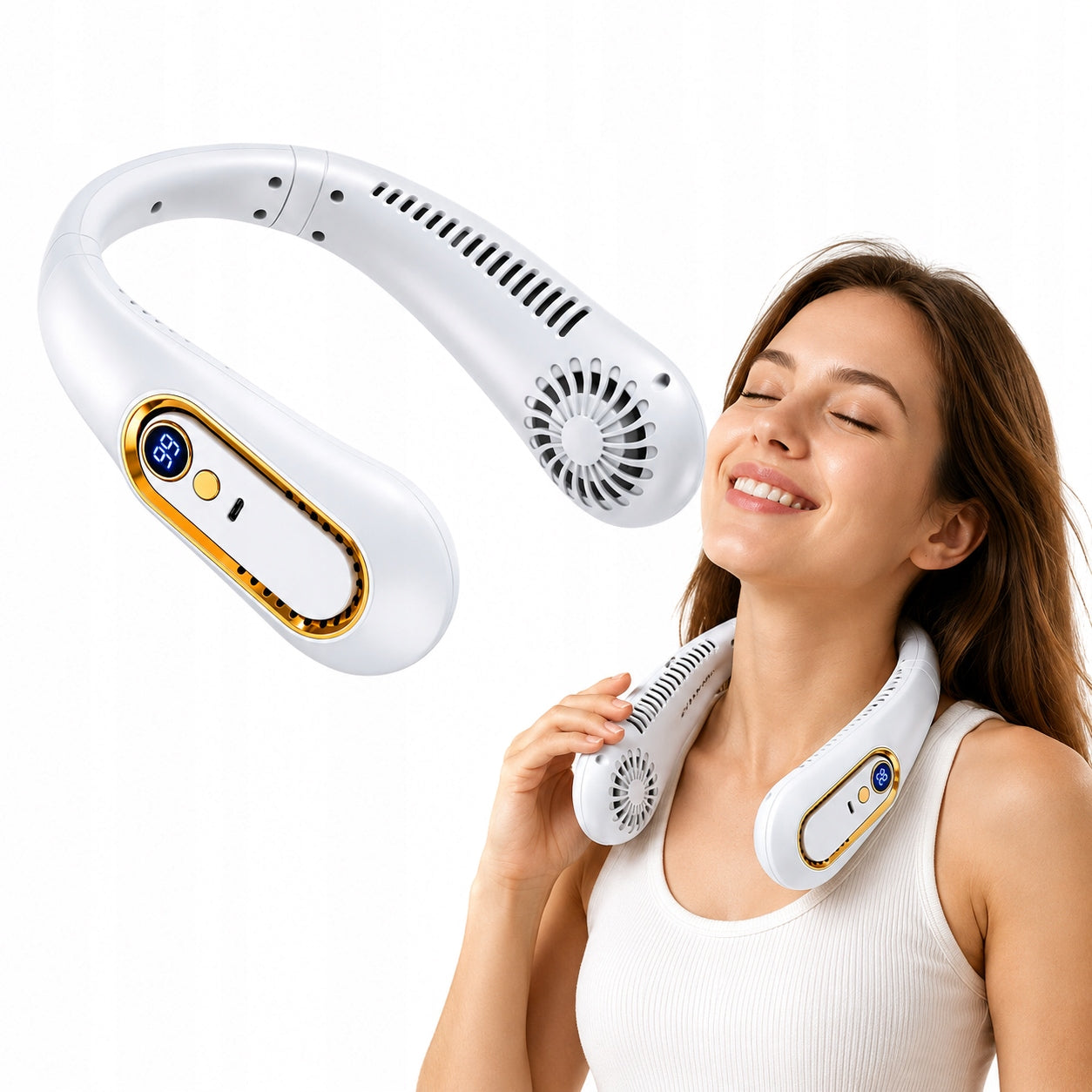 FAN NECK QUIET PORTABLE COOLING USB-C 5 MODES