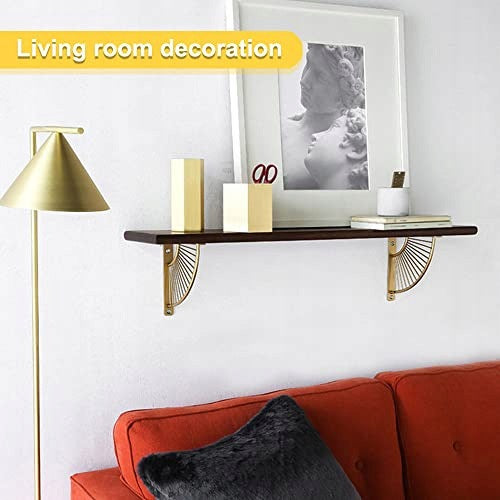 FAN SHELF BRACKETS GOLD METAL 2 PIECES WALL MOUNTING Manufacturer code SWC5908201176614