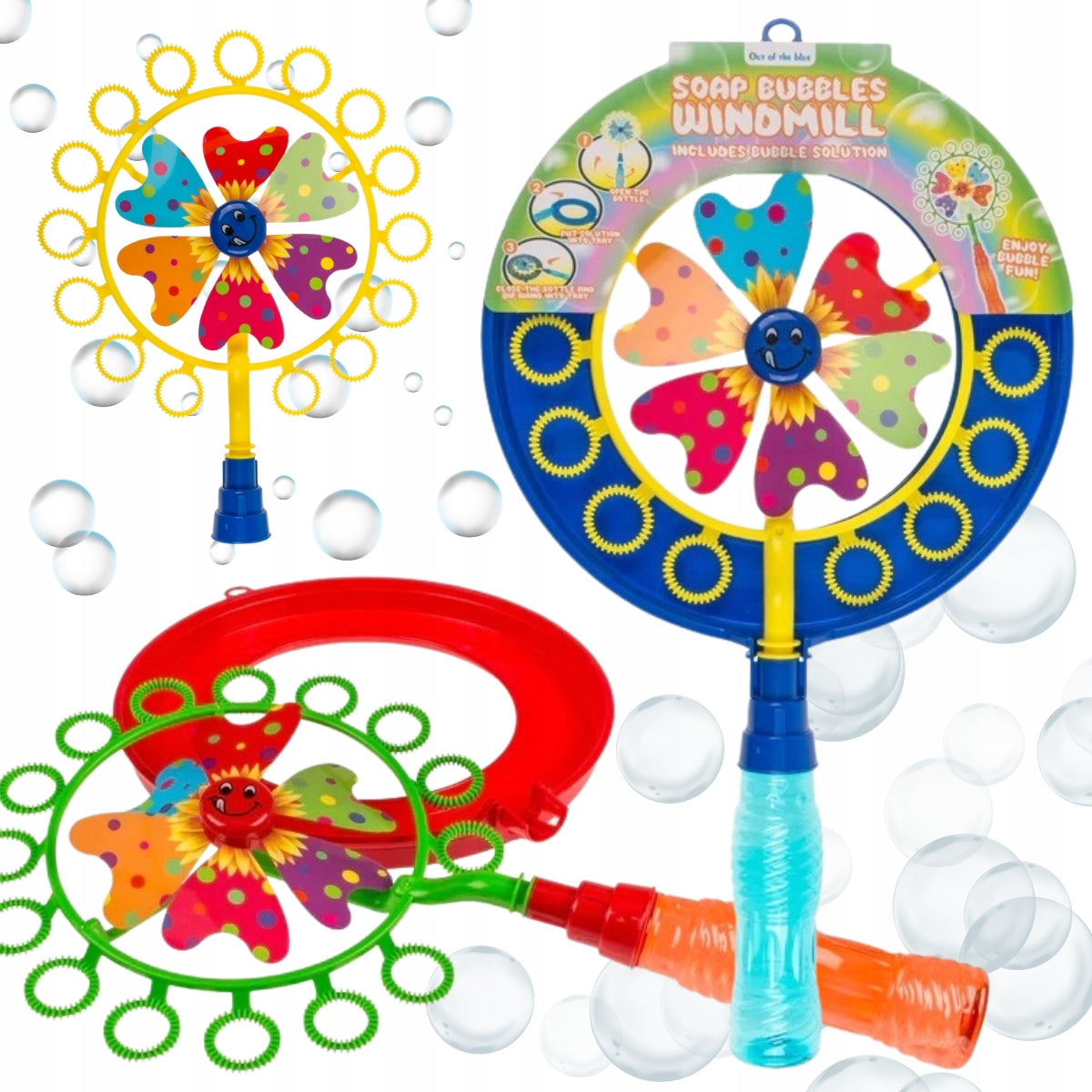 FAN SOAP BUBBLE MACHINE BUBBLE FAN + LIQUID