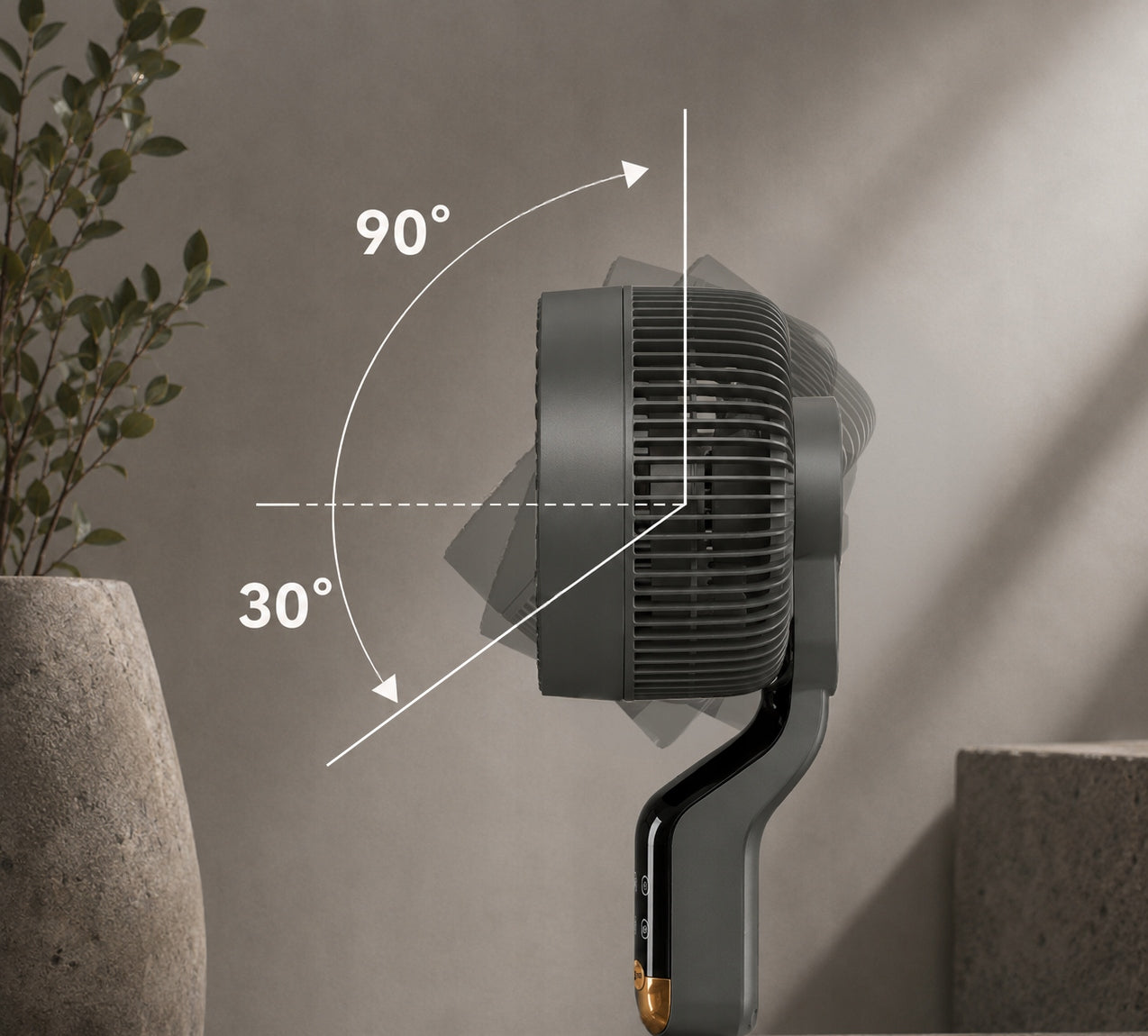 FAN STANDING FAN OSCILLATION 3D 8 LEVELS AROMATHERAPY REMOTE CONTROL LED Brand Byrgen
