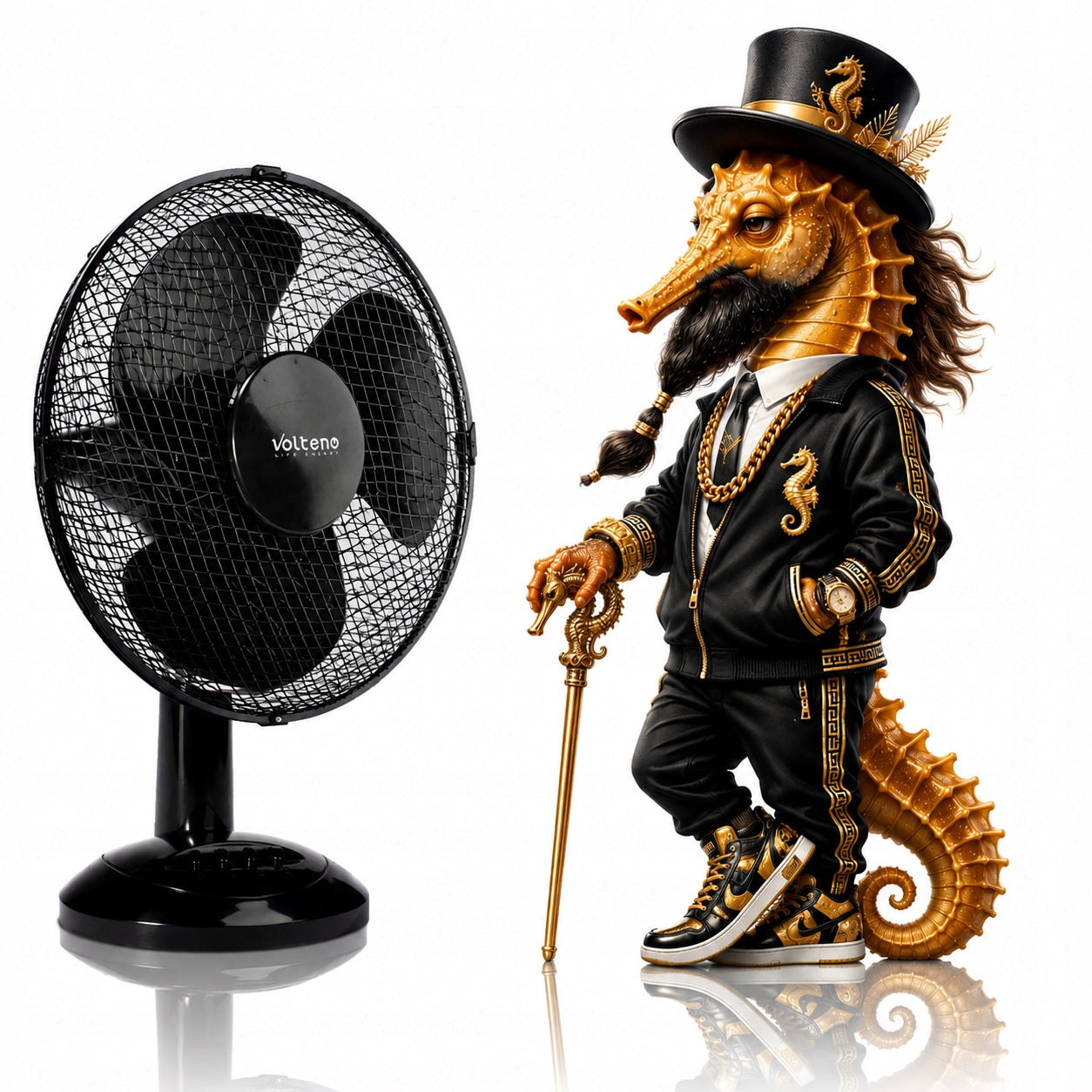 FAN TABLE FAN STANDING DESK OSCILLATION QUIET POWERFUL 30CM 30W Packaging status original