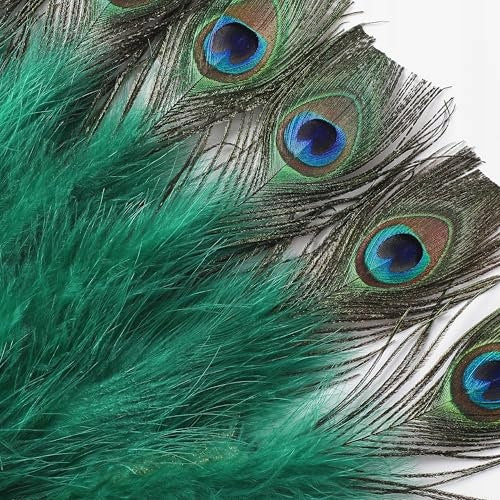 FAN WITH FEATHERS VINTAGE 20S GATSBY BLACK PEACOCK ACCESSORIES COSTUME Manufacturer code Producent niezależny
