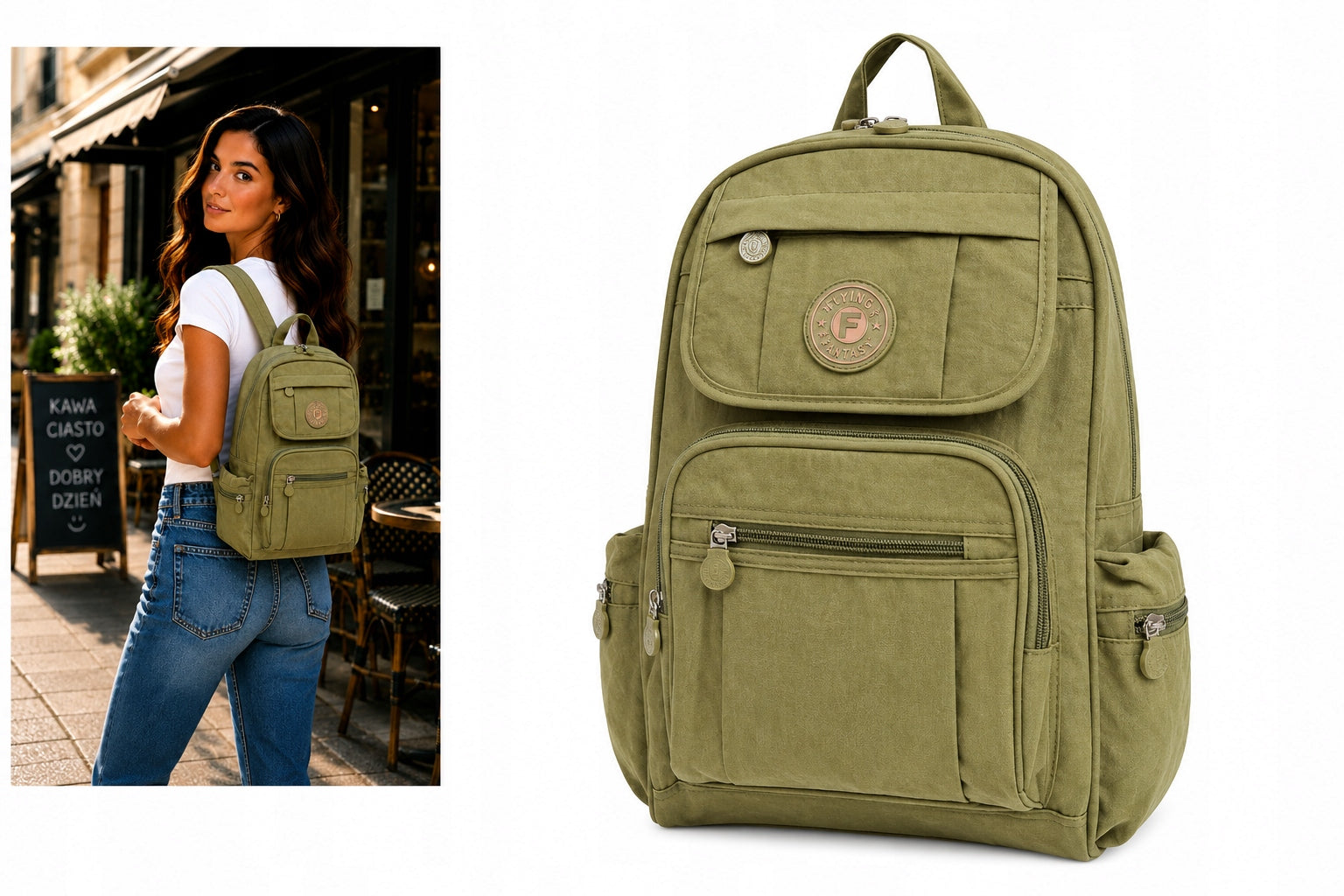 FANTASY A4 women's city backpack for trip, school, work