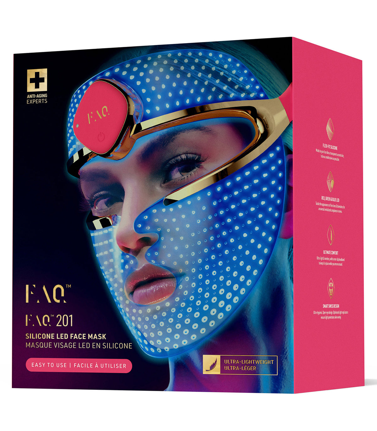 FAQ 201 anti-aging face mask with LED light Product weight with unit packaging 0.67 kg