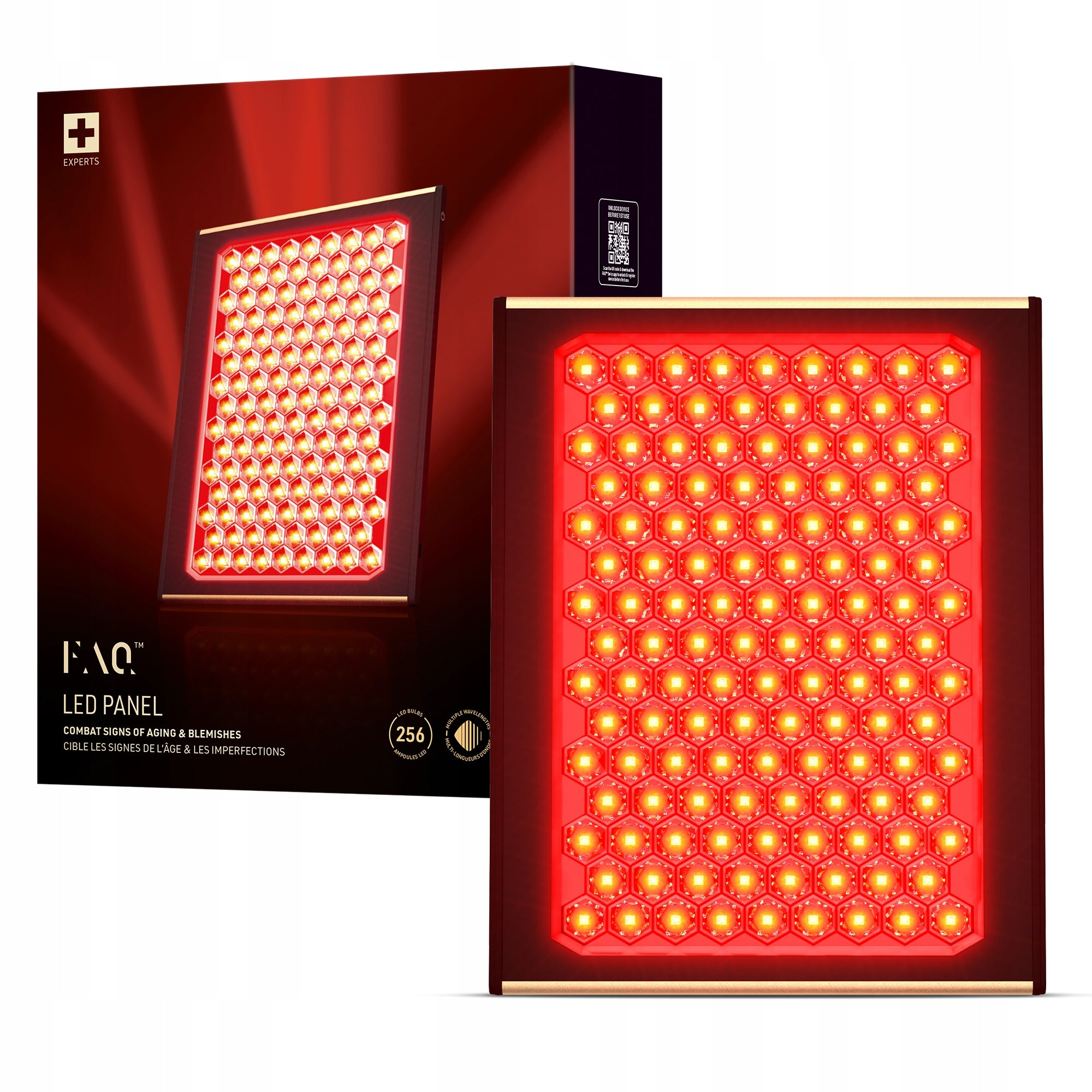 FAQ LED Panel - wielokolorowe, głęboka bliska podczerwień do twarzy i ciała