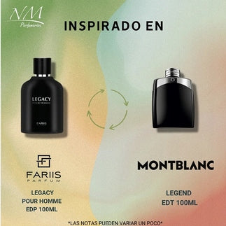 FARIIS LEGACY EAU DE PARFUM FOR MEN ARABIC PERFUME 100 ML EAN (GTIN) 6290360598185