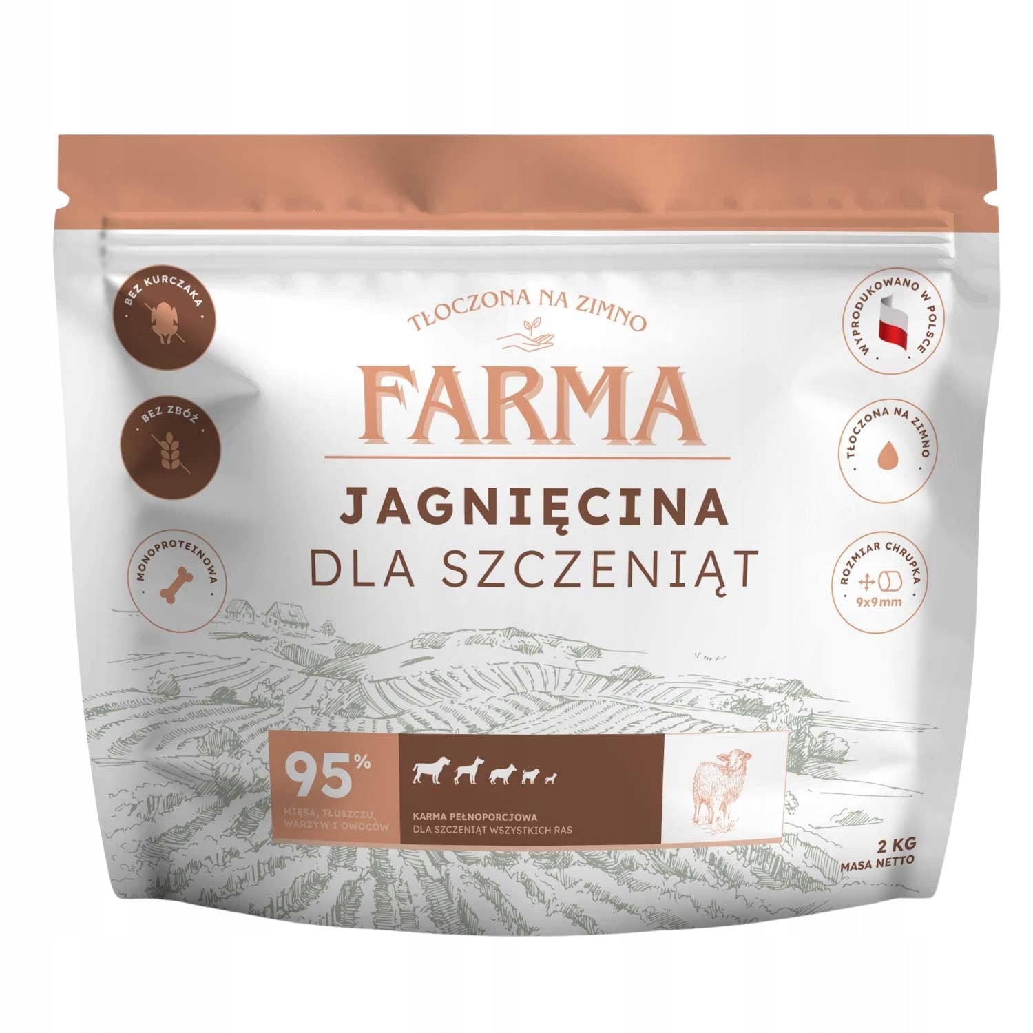 FARMA Lamb for Puppies – cold pressed food 10kg (5x2kg)