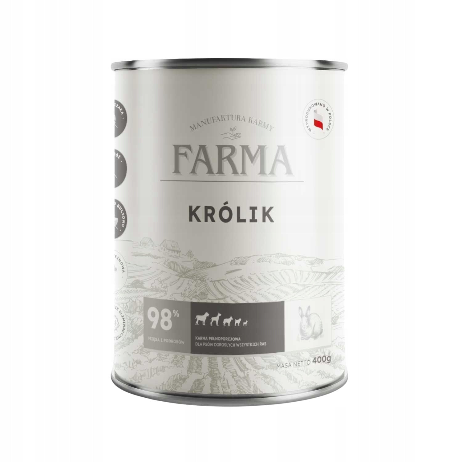 FARMA Select Rabbit 400g Wet Dog Food 98% MONO