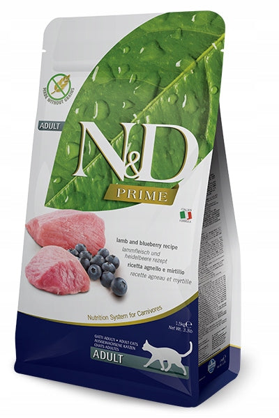 FARMINA PRIME CAT LAMB&BLUEBERRY ADULT dry food 5kg