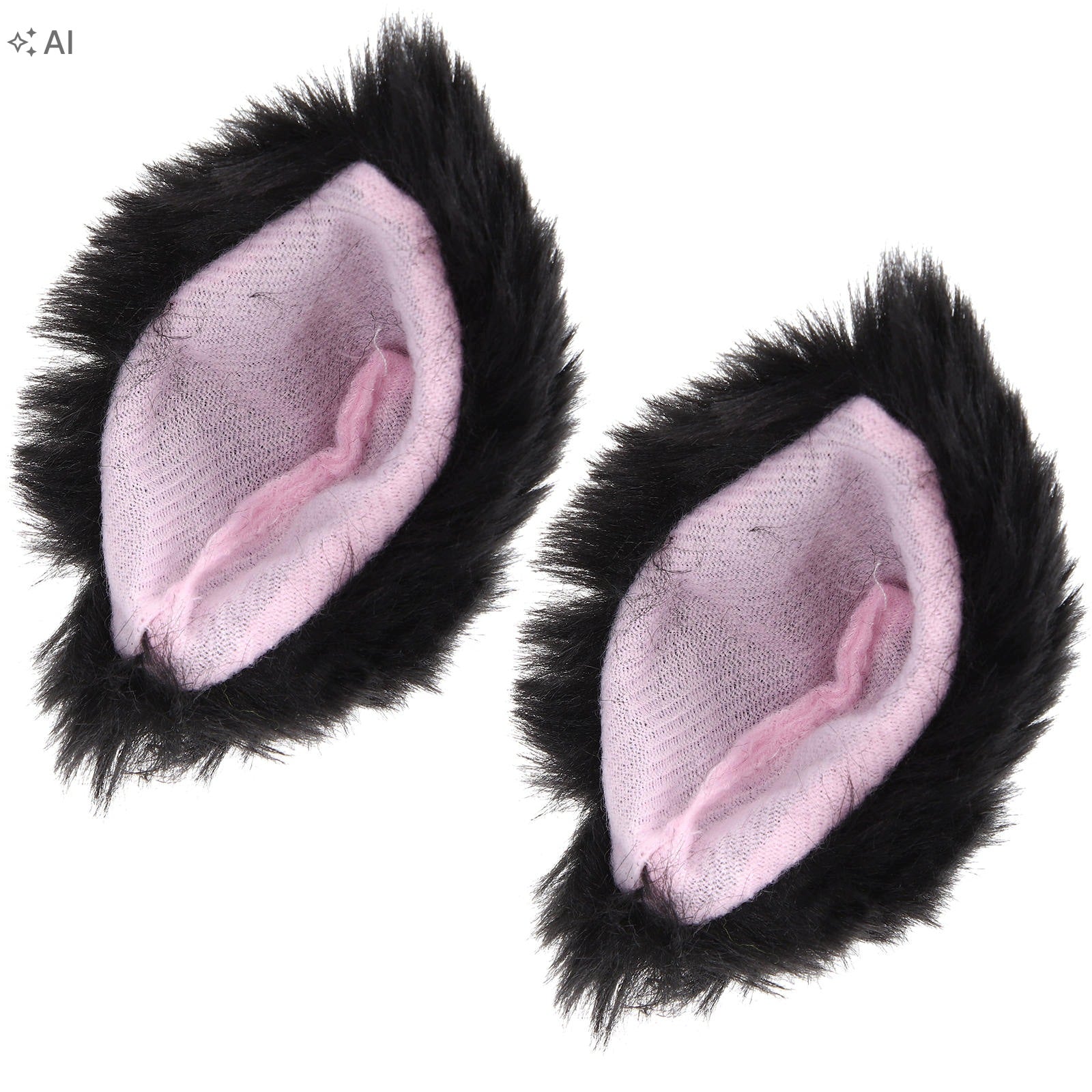 FASHIONABLE BLACK CAT EAR HELMET DECOR FOR MOTORBIKE HELMETS Manufacturer no brand