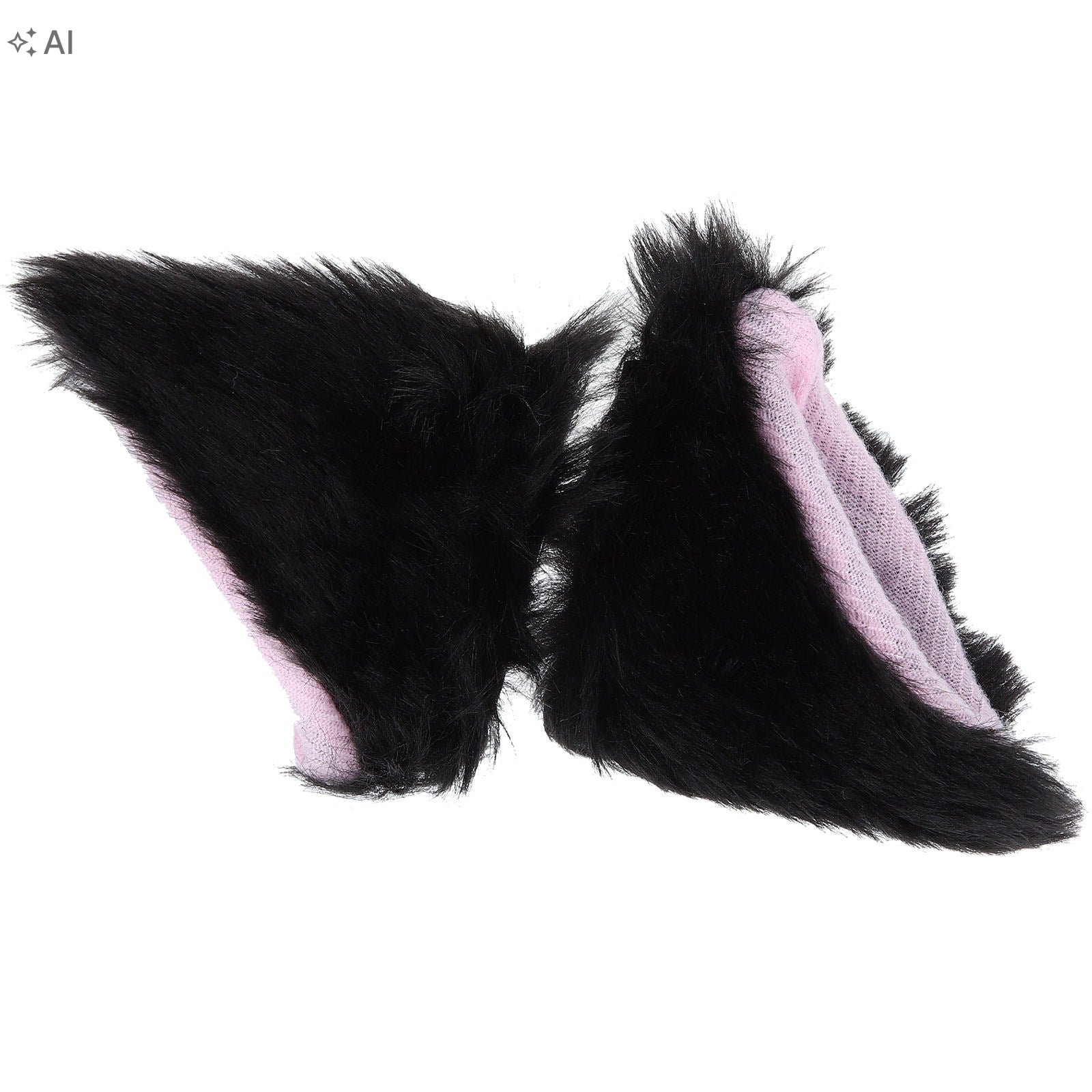 FASHIONABLE BLACK CAT EAR HELMET DECOR FOR MOTORBIKE HELMETS