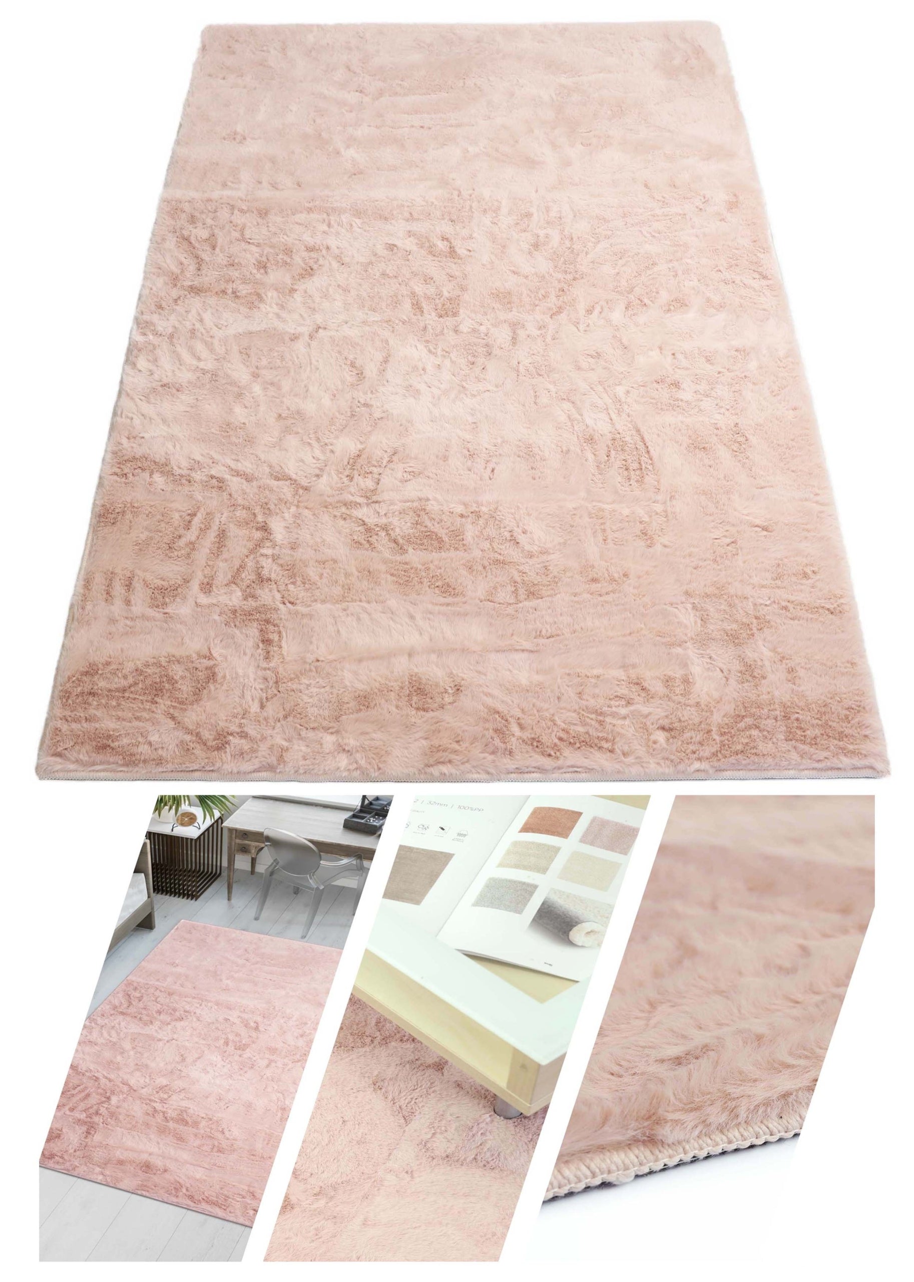 FASHIONABLE PLUSH CARPET RABBIT FUR SOFT VELVET RABBIT 140x200 cm