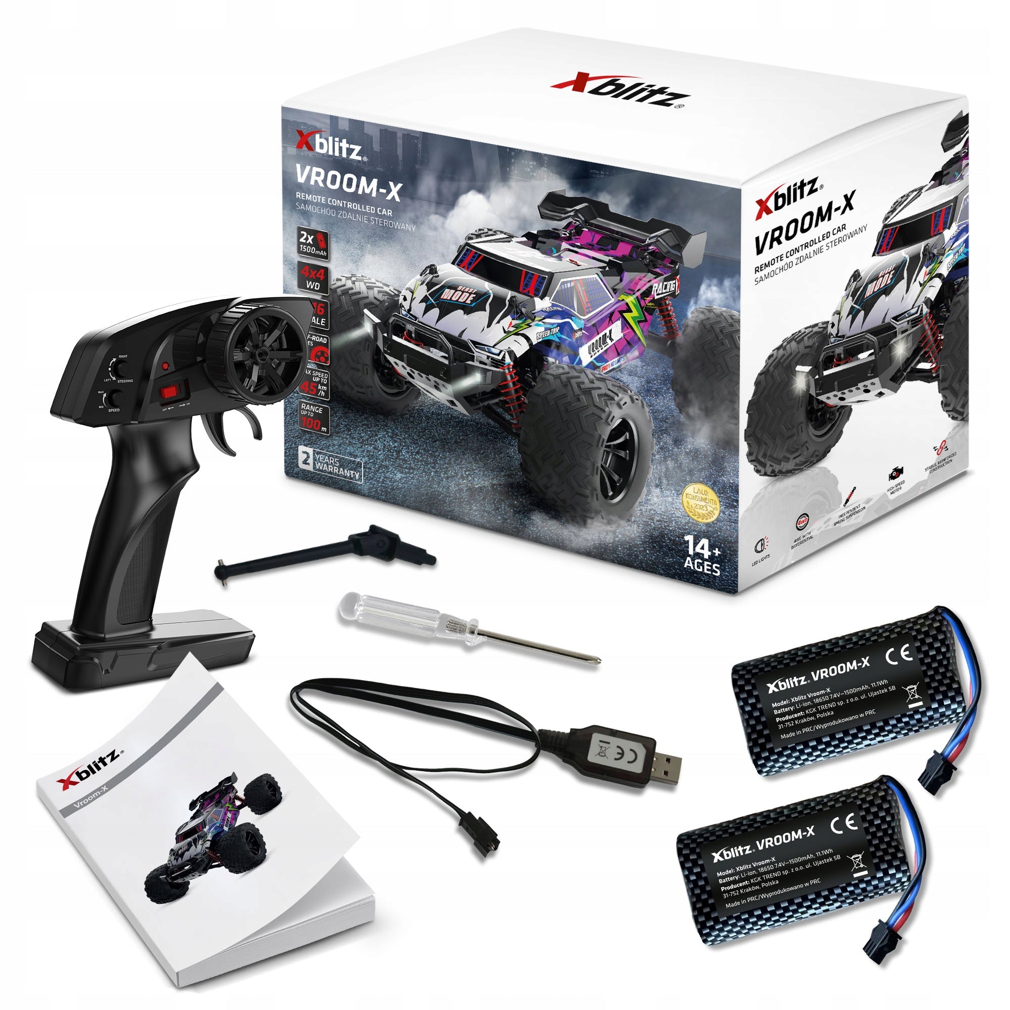 FAST 45km/h LARGE CAR REMOTE CONTROLLED AUTO RC OFF-ROAD Manufacturer code XBL-BAB-RC003