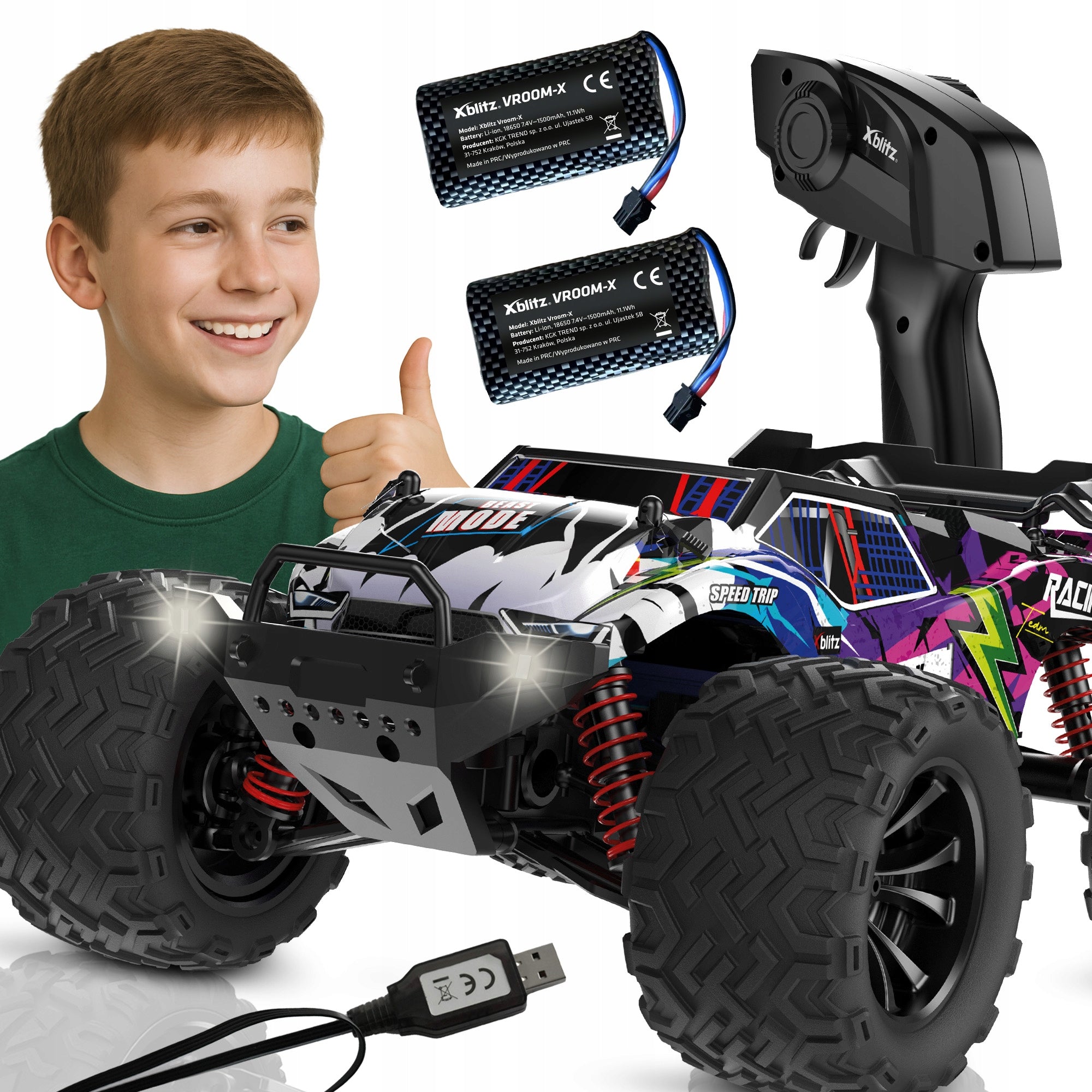 FAST 45km/h LARGE CAR REMOTE CONTROLLED AUTO RC OFF-ROAD