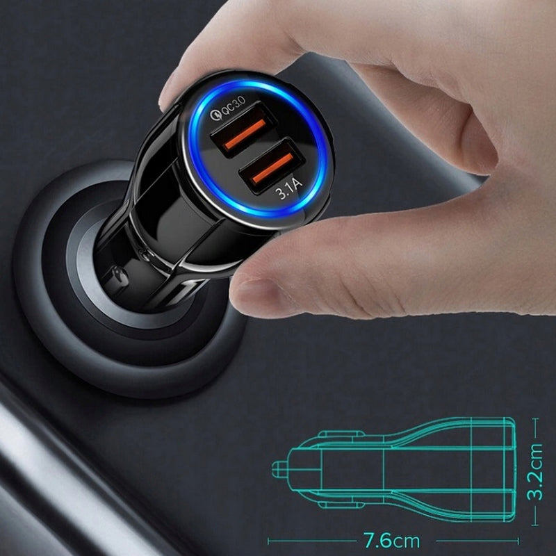 FAST CAR CHARGER 2 x USB QC 3.0 LED backlight EAN (GTIN) 0087957452304