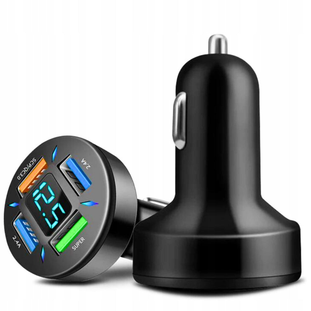 FAST Car Charger 4xUSB 7A POWERFUL 66W 3xQC FAST 3IN1 CABLE Product weight with unit packaging 0.1 kg