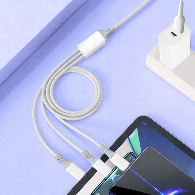 FAST PHONE CHARGER 20W 3000mA USB AND USB-C + 3in1 CABLE FOR IPHONE Manufacturer code ŁADOWARKA DO IPHONE USB-C MICRO USB LIGHTNING