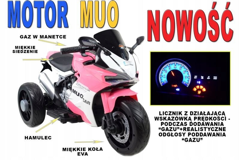 FAST POLICE MOTOR WITH ROOSTER, SOFT WHEELS, SOUNDS, TWO ENGINES, REMOTE CONTROL Packaging status original