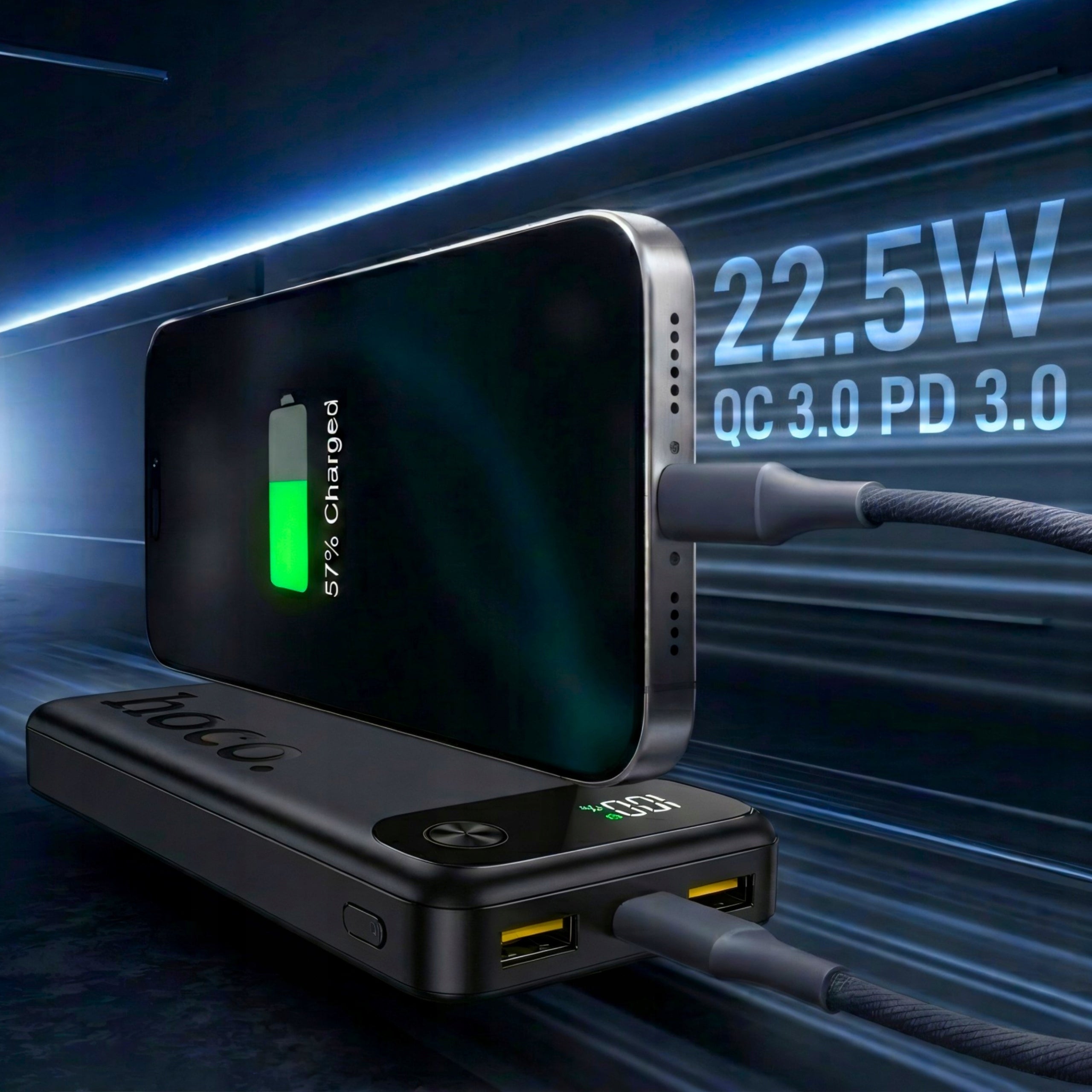 FAST POWERBANK 10000 mAh 22,5W 2x USB QC 3.0 USB-C PD 3.0 TRAVEL LIGHTWEIGHT Packaging status original