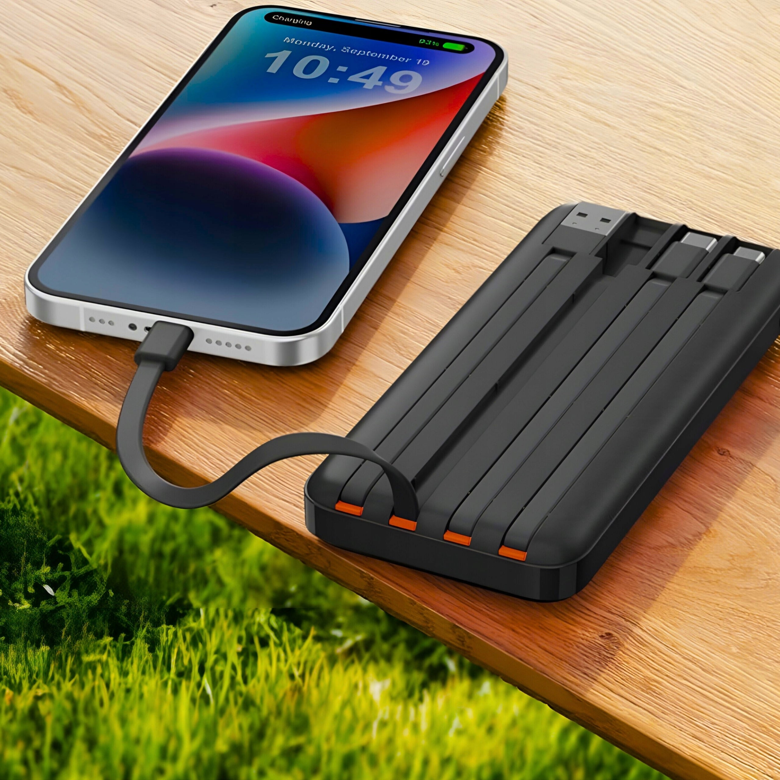 FAST POWERBANK 20000 mAh 22,5W 2x USB USB-C QC 3.0 PD 3.0 WITH 4 CABLES Packaging status original