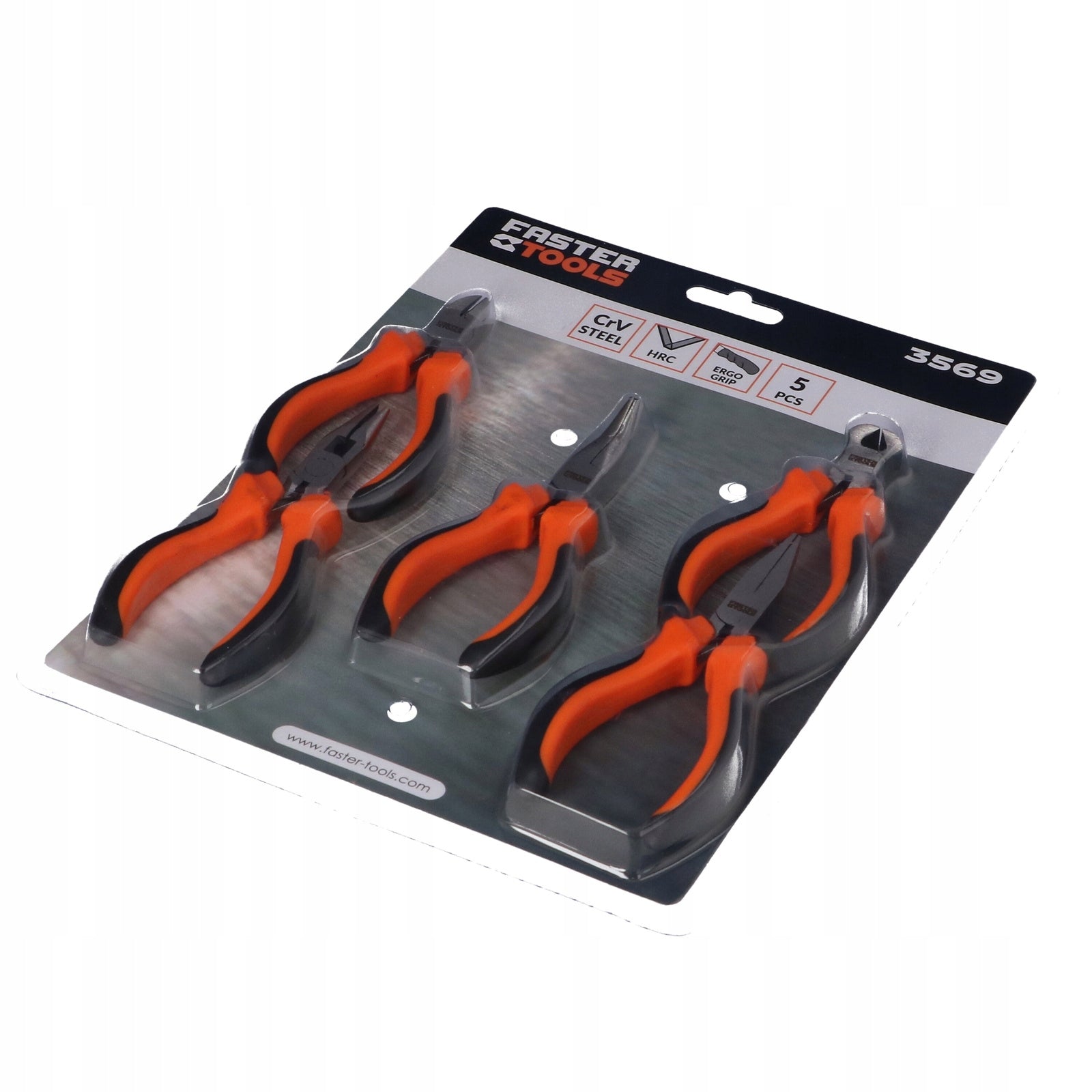 FASTER TOOLS Pliers mini set - 5pcs. Kind set