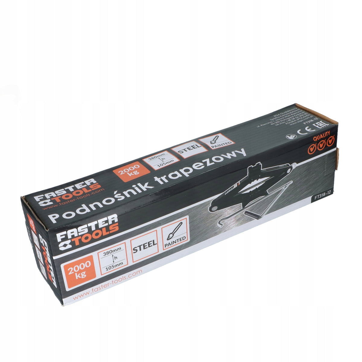 FASTER TOOLS trapezoidal lift 2T Product weight with unit packaging 2.64 kg