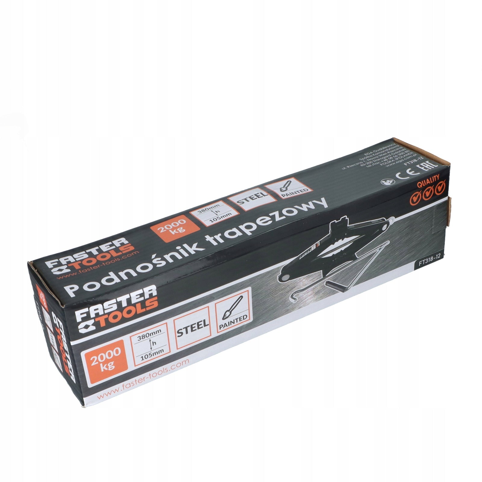 FASTER TOOLS trapezoidal lift 2T Product weight with unit packaging 2.64 kg