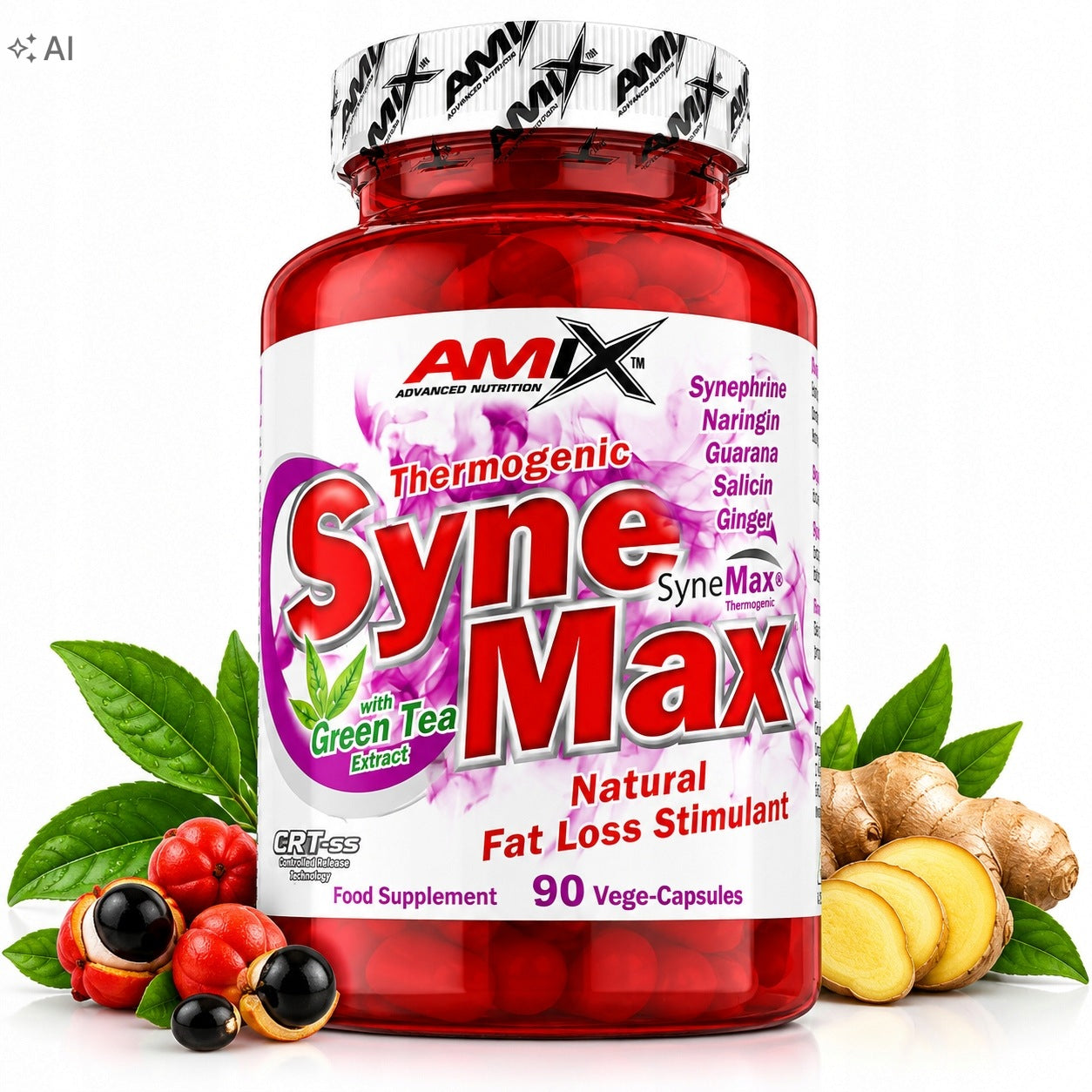 FAT BURNER AMIX SyneMax 90 kaps Synephrine Guarana Caffeine