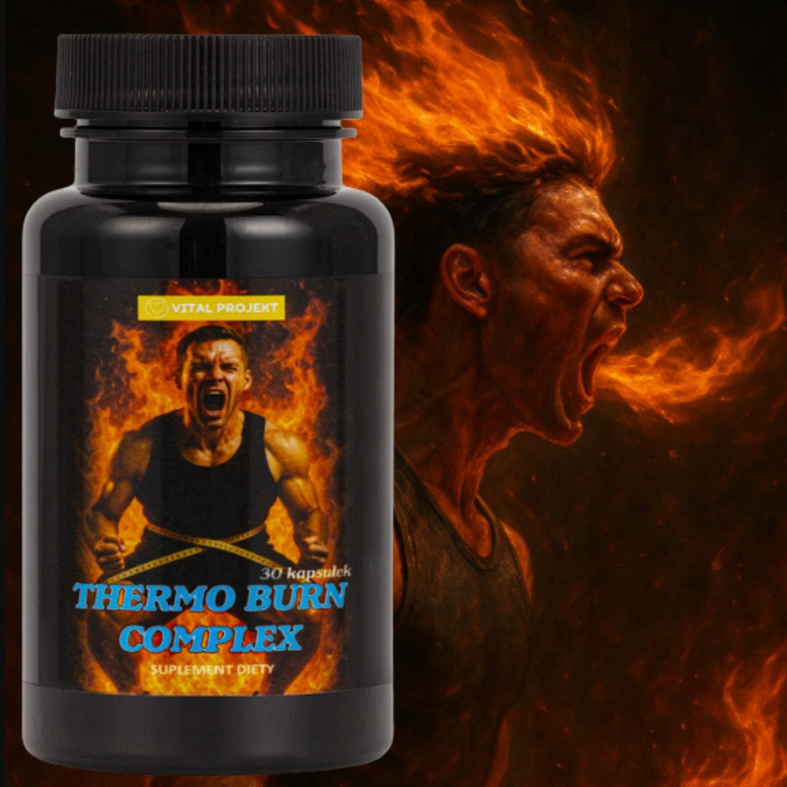 FAT BURNER Thermo Burn Complex APPETITE BLOCKER EXCESS WATER METABOLISM Expiration date at least 1 year from the date of purchase