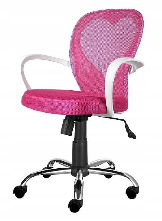 FB8-FX Pink Mesh Desk Chair Youth Heart