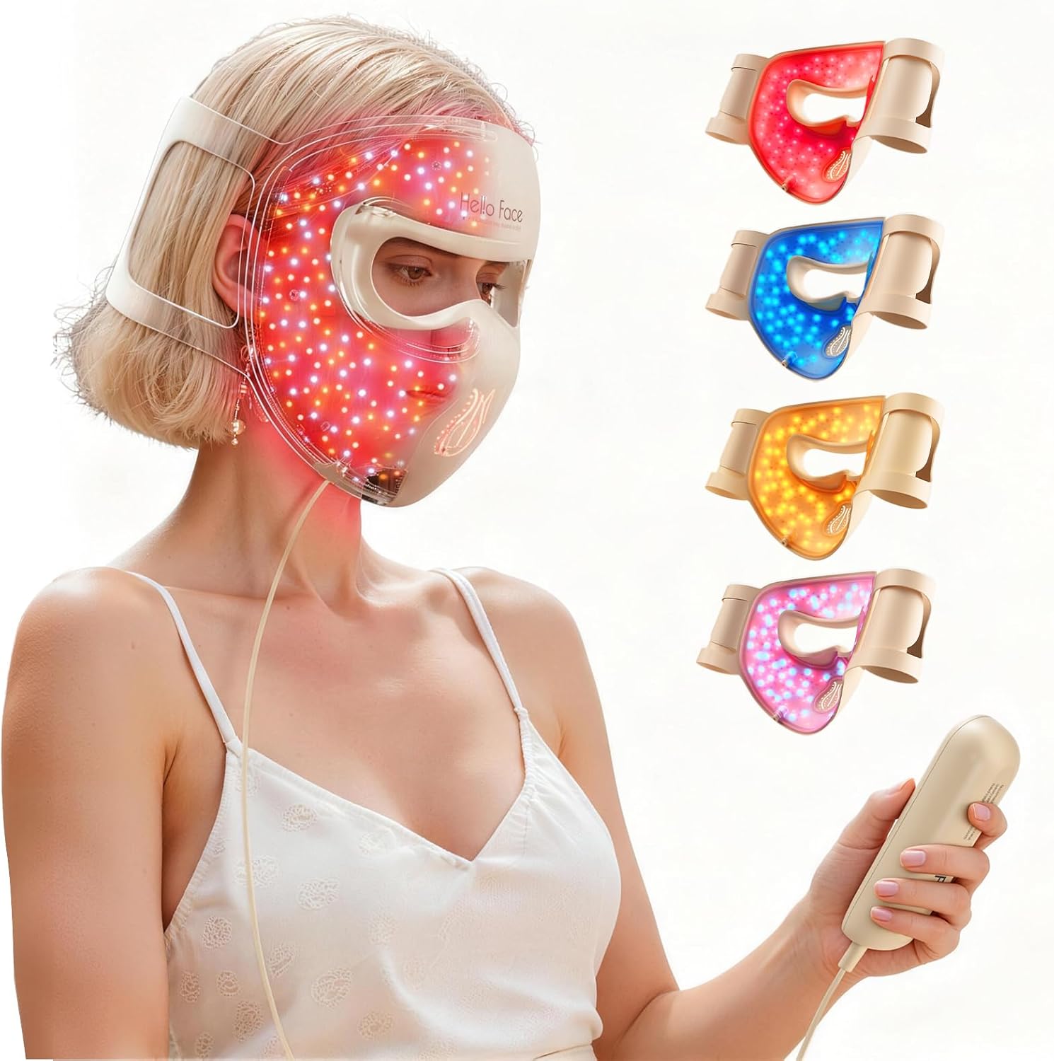 FDA Cleared 4D Red Light Therapy Mask, 311 LEDs 850nm for Photons Tech