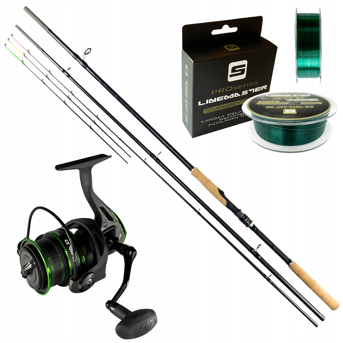 FEEDER FISHING SET 3,6M CARBON PREMIUM FISHING ROD REEL FISHING LINE