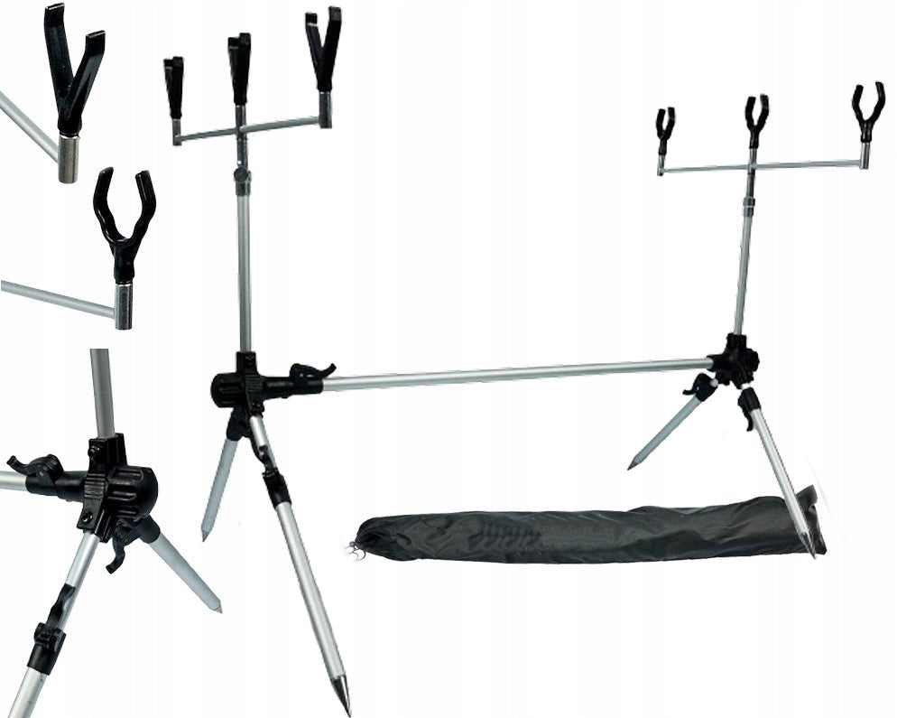 FEEDER ROD CARP STAND FOR SUPPORTS FOR THREE RODS GROUND