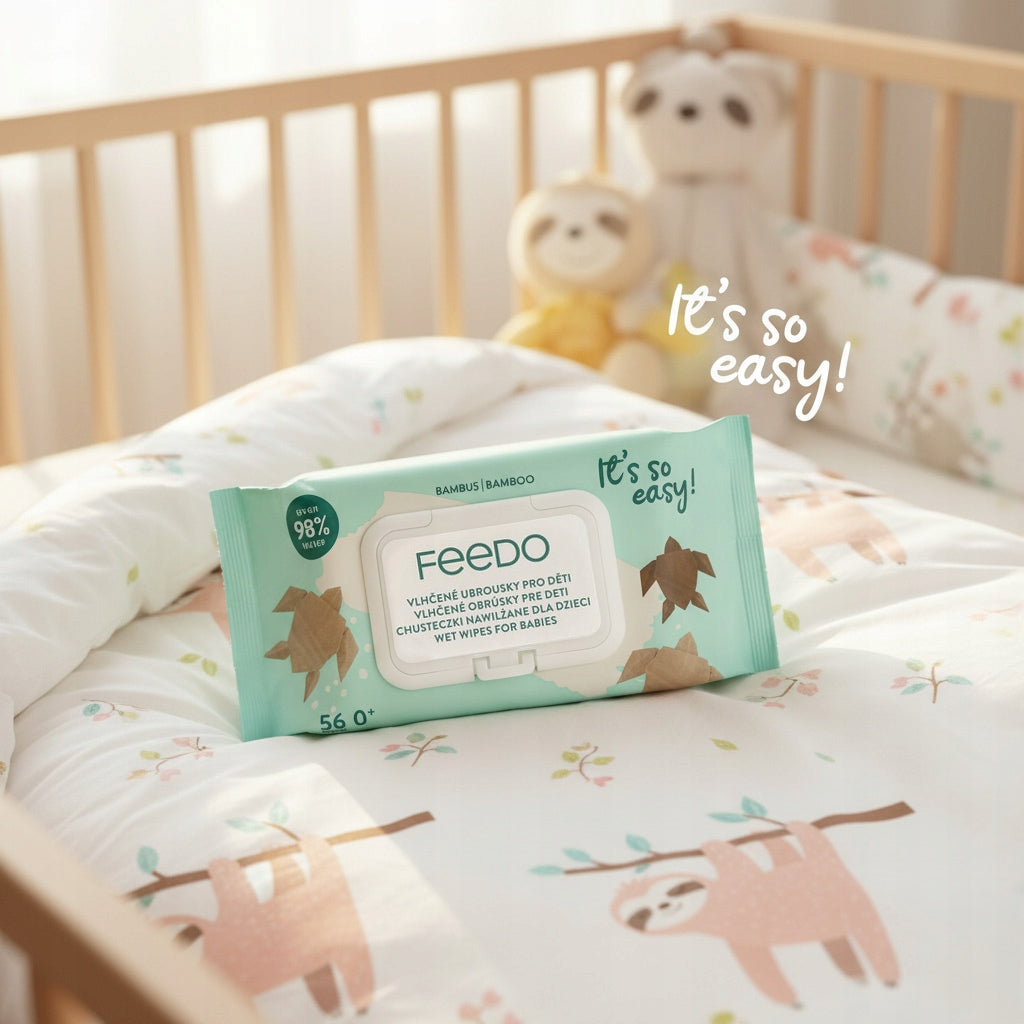 FEEDO Bamboo Wet Wipes Biodegradable 56pcs MOST DURABLE EAN (GTIN) 8596202007586