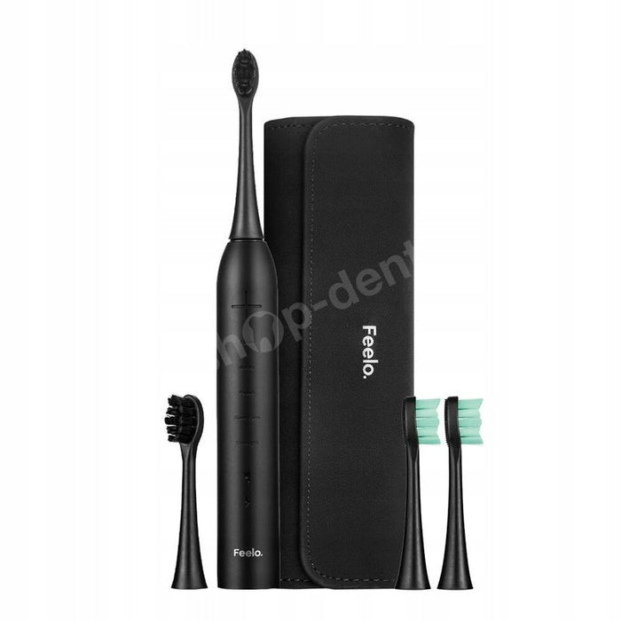 FEELO PRO PREMIUM BLACK sonic toothbrush + case + 4 tips (set) Packaging status original