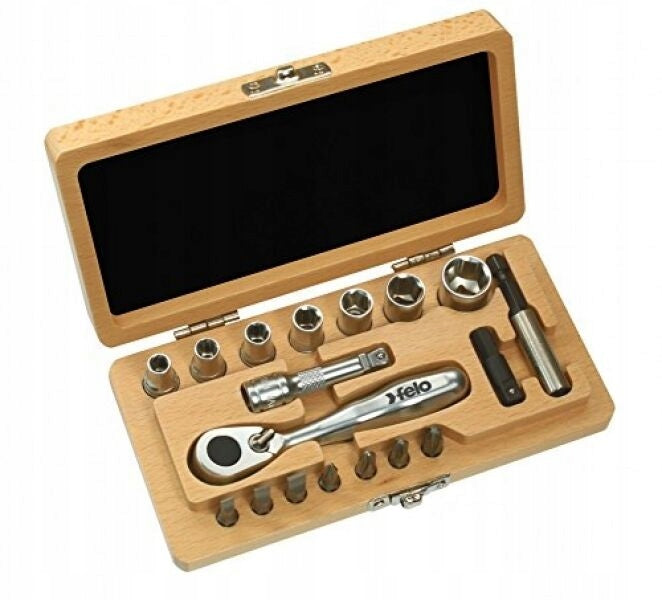 FELO 1/4'' ratchet socket set - 18 elements - ENGRAVING FREEBIE Manufacturer code FL05771866