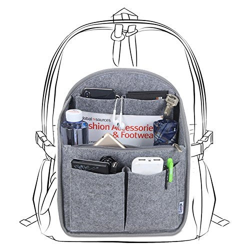 FELT BACKPACK ORGANIZER KHAKI CARTRIDGE A4 POCKET 28X35CM for home Manufacturer code Nieoznaczona