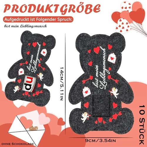 FELT BAGS FOR VALENTINE'S DAY GIFTS FOR HER 10 PCS Manufacturer code SWC5908151952351
