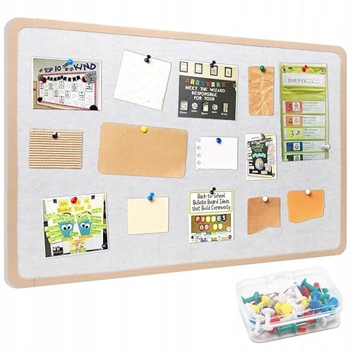FELT BOARD FOR PINNING 60X80 CM DECORATIVE HOUSE 50 PINE