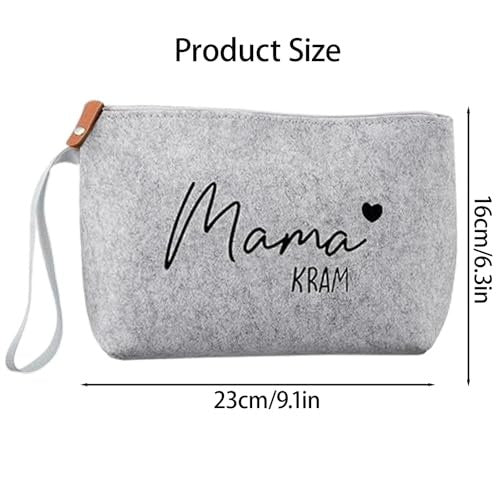 FELT COSMETIC BAG ZIPPER GIFT FOR MOM 2 PIECES METAL Manufacturer code SWC5908807041958