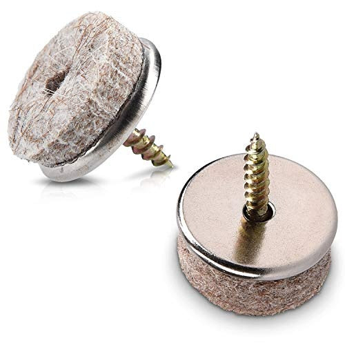 FELT PADS FOR FURNITURE 24 MM SET OF 16 PCS SCREWED METAL Manufacturer code SWC5908151666531