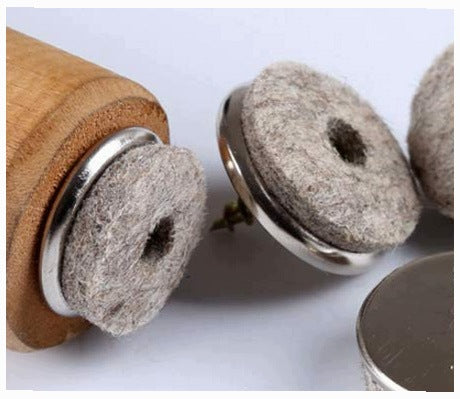 FELT PADS FOR FURNITURE 24 MM SET OF 16 PCS SCREWED METAL