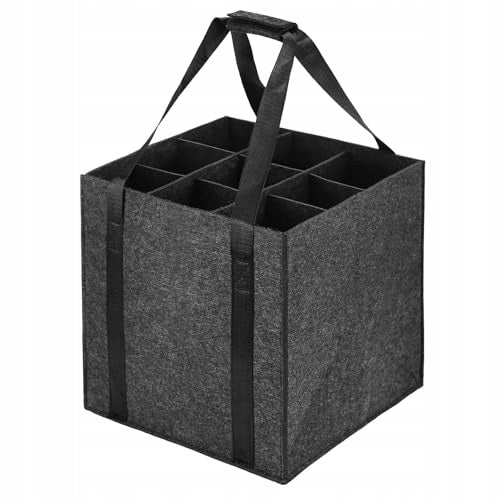 FELT WINE BAG 9 COMPARTMENTS FOLDING ECO-FRIENDLY GIFT FOR HOME Brand no brand