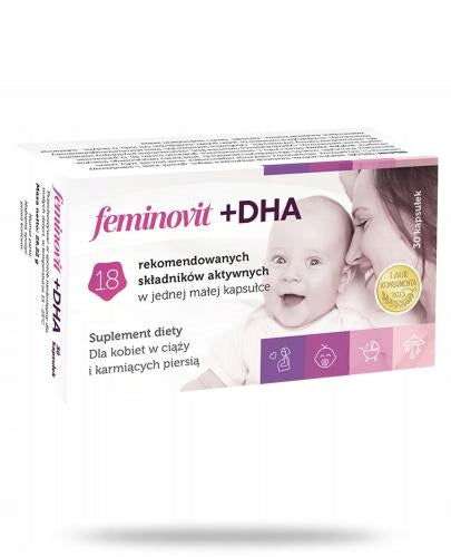 FEMINOVIT + DHA 30 CAPSULES 18 RECOMMENDED INGREDIENTS Manufacturer code 5902020378068