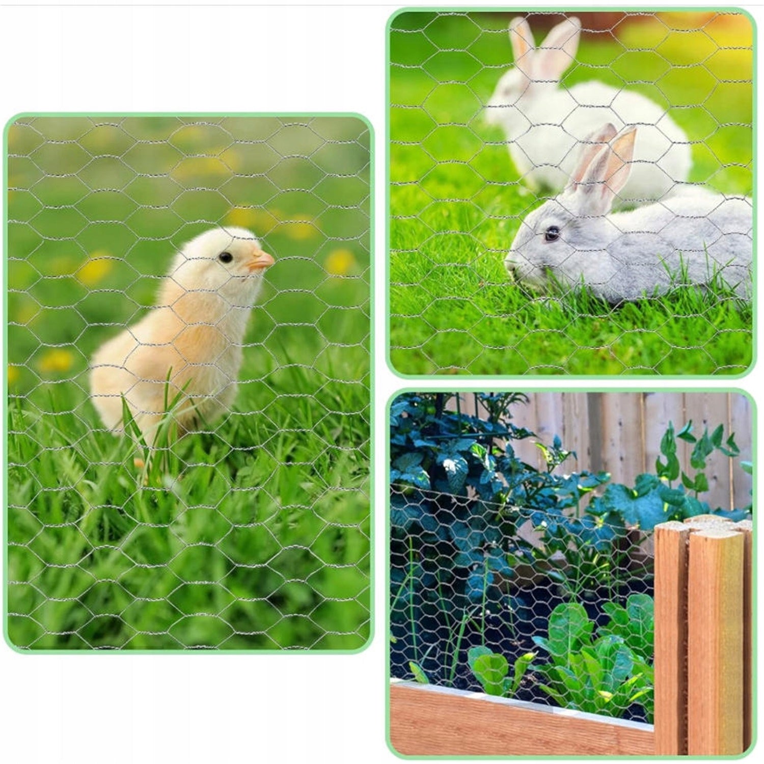 FENCE MESH FOR POULTRY CHICKENS METAL GARDEN EYELETS METALOW 0.4x10M Length 10 m