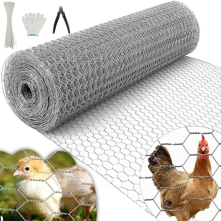 FENCE MESH FOR POULTRY CHICKENS METAL GARDEN EYELETS METALOW 0.4x10M Packaging status original