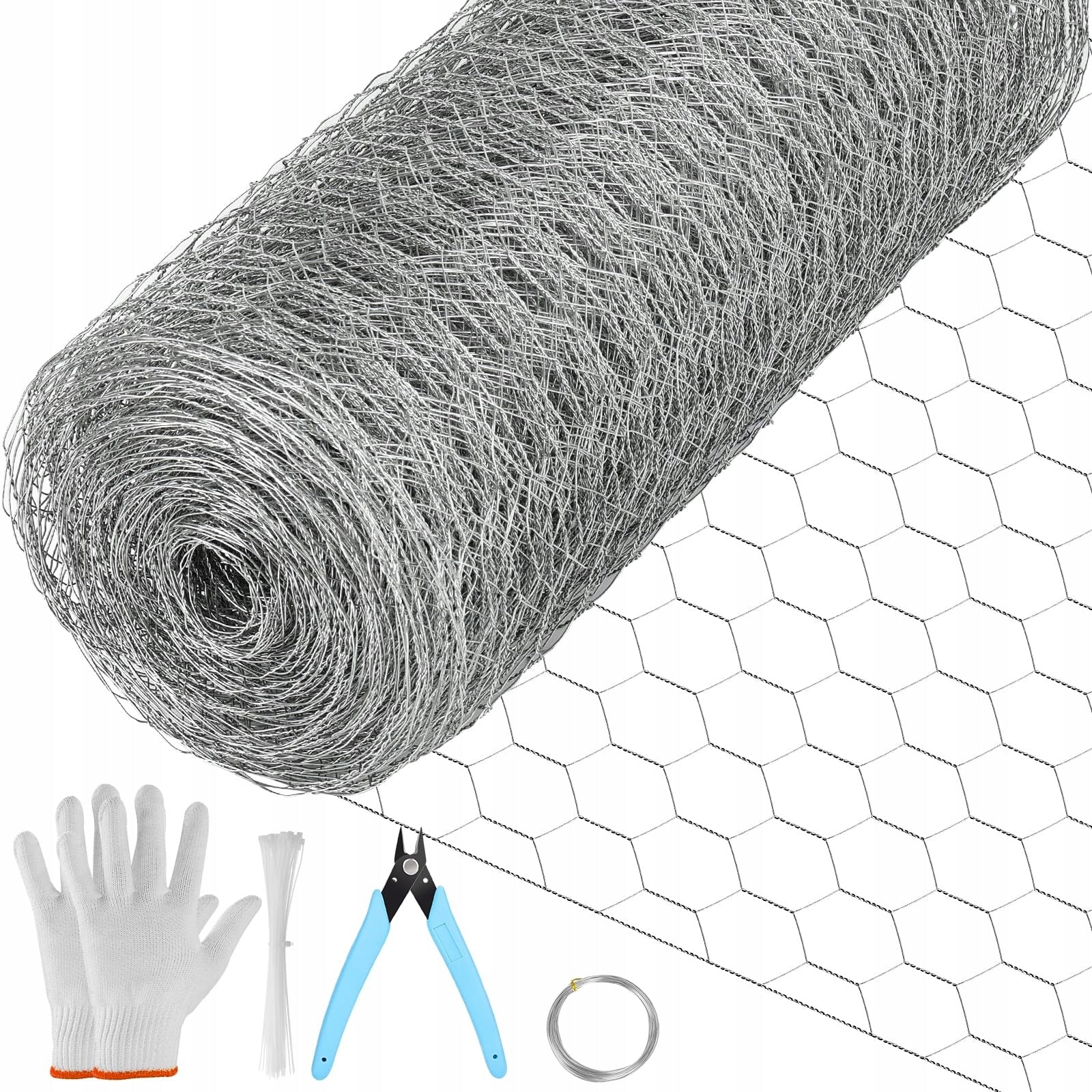 FENCE MESH FOR POULTRY CHICKENS METAL GARDEN EYELETS METALOW 0.4x10M