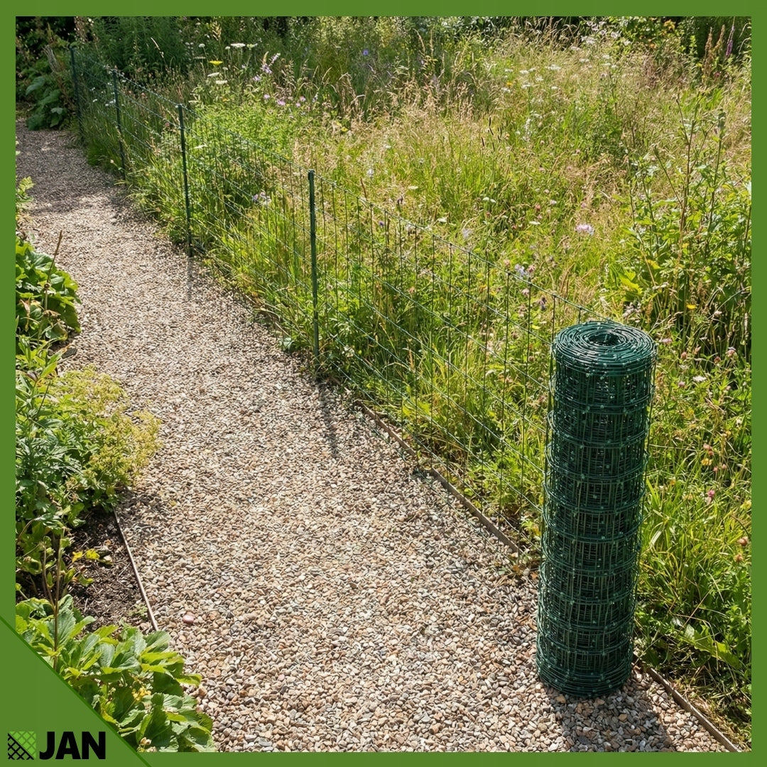 FENCE MESH Knot Forest 80/9/10 GREEN PVC OC protection 25m Height 0.8 m